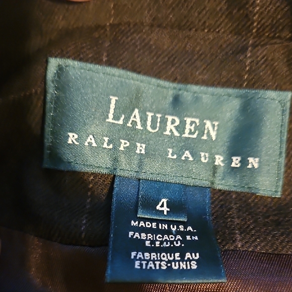 Ralph Lauren Dark Plaid Double-Breasted Blazer - Picture 2 of 4